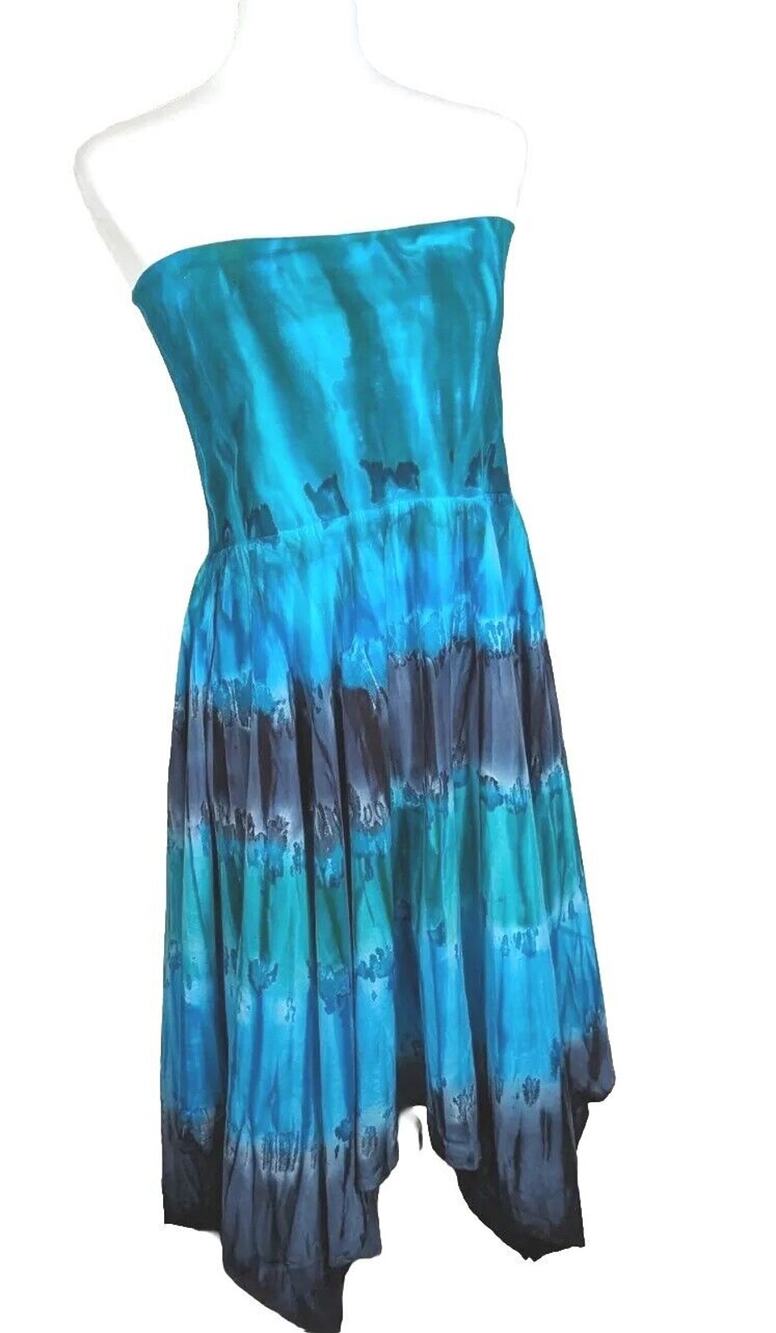 Now & Then Dress/Skirt Jagged Hemline Bust 32 -36 Can Be Worn On Waist